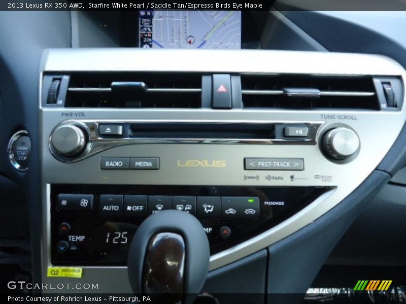 Starfire White Pearl / Saddle Tan/Espresso Birds Eye Maple 2013 Lexus RX 350 AWD