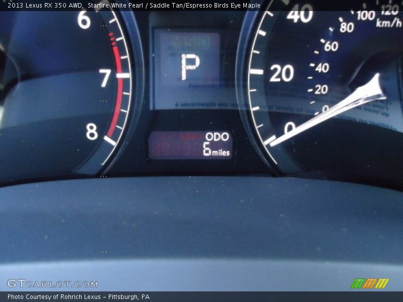 Starfire White Pearl / Saddle Tan/Espresso Birds Eye Maple 2013 Lexus RX 350 AWD