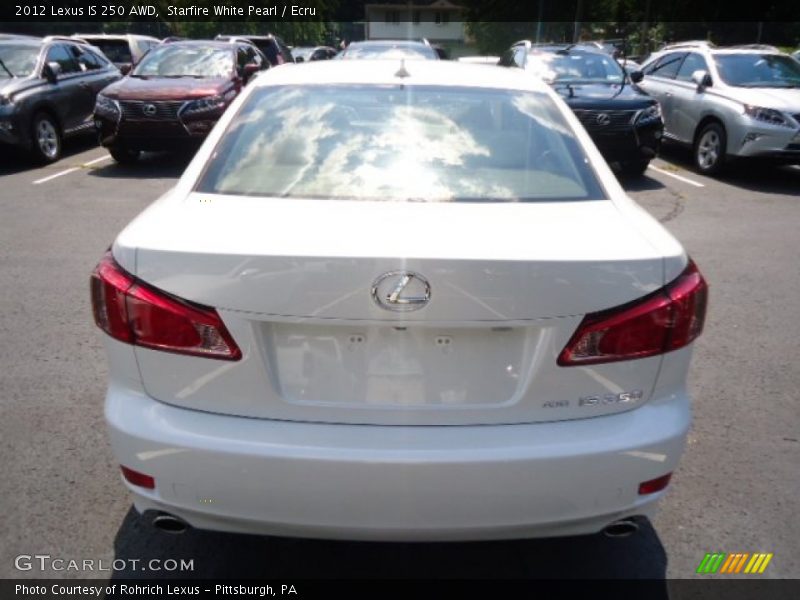 Starfire White Pearl / Ecru 2012 Lexus IS 250 AWD