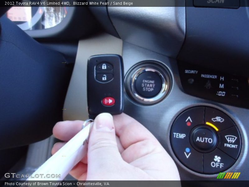 Blizzard White Pearl / Sand Beige 2012 Toyota RAV4 V6 Limited 4WD