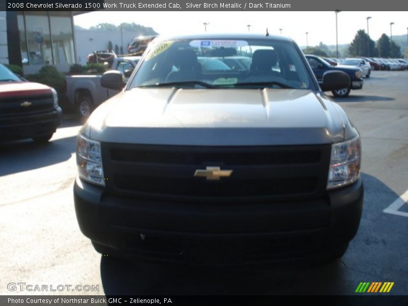 Silver Birch Metallic / Dark Titanium 2008 Chevrolet Silverado 1500 Work Truck Extended Cab