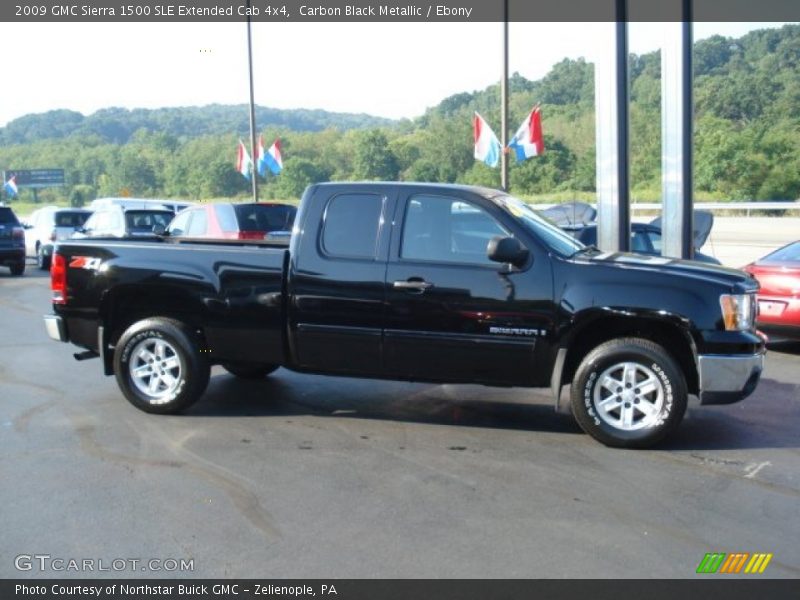 Carbon Black Metallic / Ebony 2009 GMC Sierra 1500 SLE Extended Cab 4x4