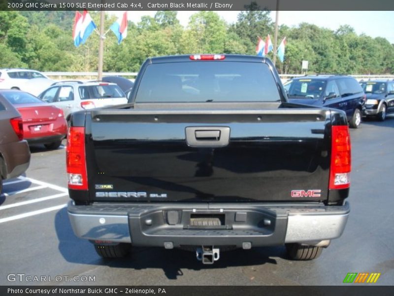 Carbon Black Metallic / Ebony 2009 GMC Sierra 1500 SLE Extended Cab 4x4