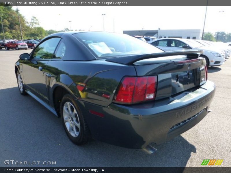 Dark Green Satin Metallic / Light Graphite 1999 Ford Mustang V6 Coupe