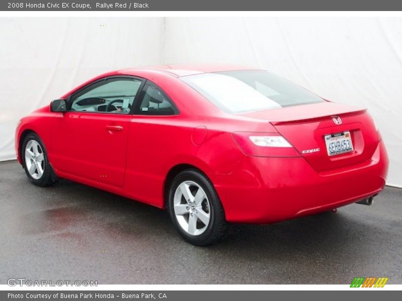 Rallye Red / Black 2008 Honda Civic EX Coupe