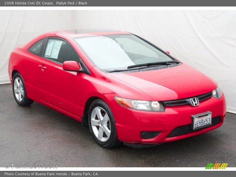 Rallye Red / Black 2008 Honda Civic EX Coupe