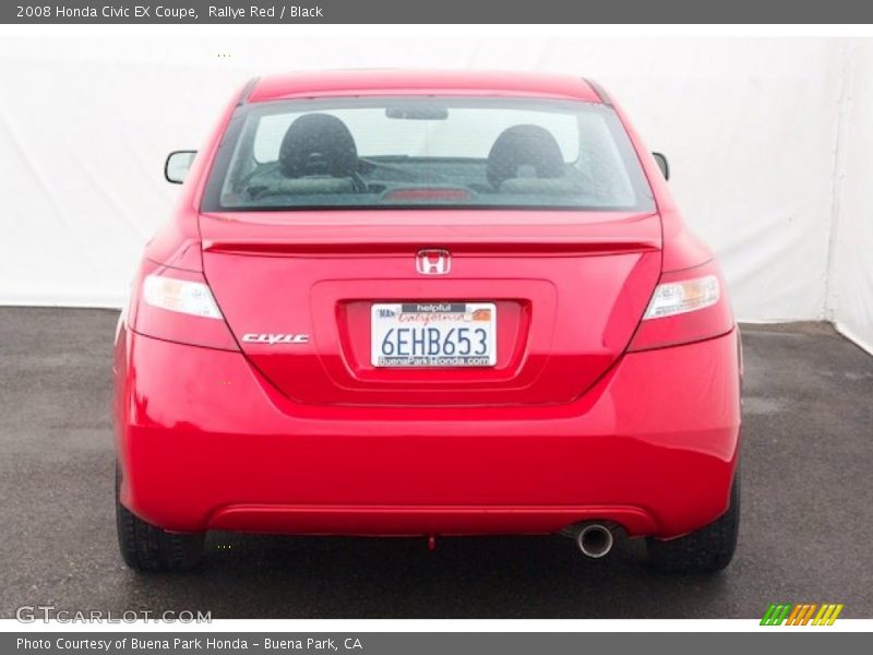 Rallye Red / Black 2008 Honda Civic EX Coupe