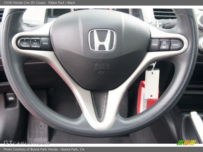 Rallye Red / Black 2008 Honda Civic EX Coupe