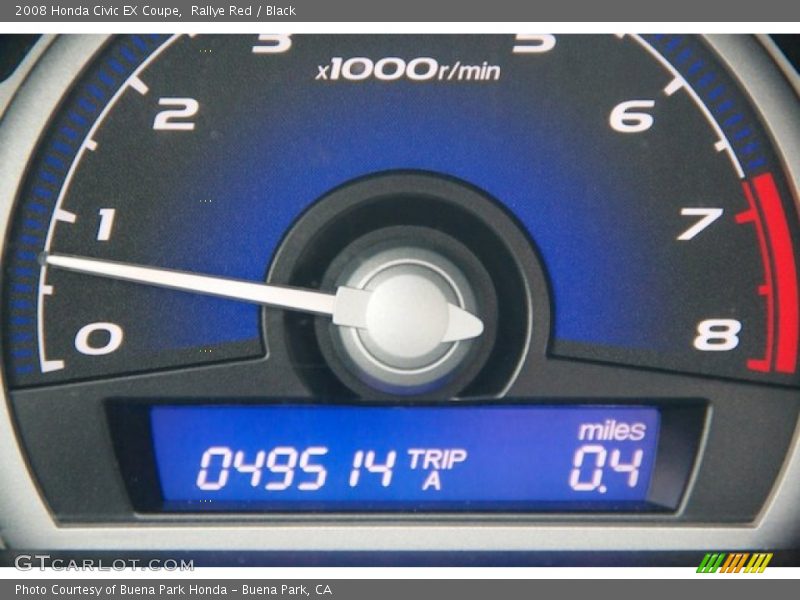 Rallye Red / Black 2008 Honda Civic EX Coupe