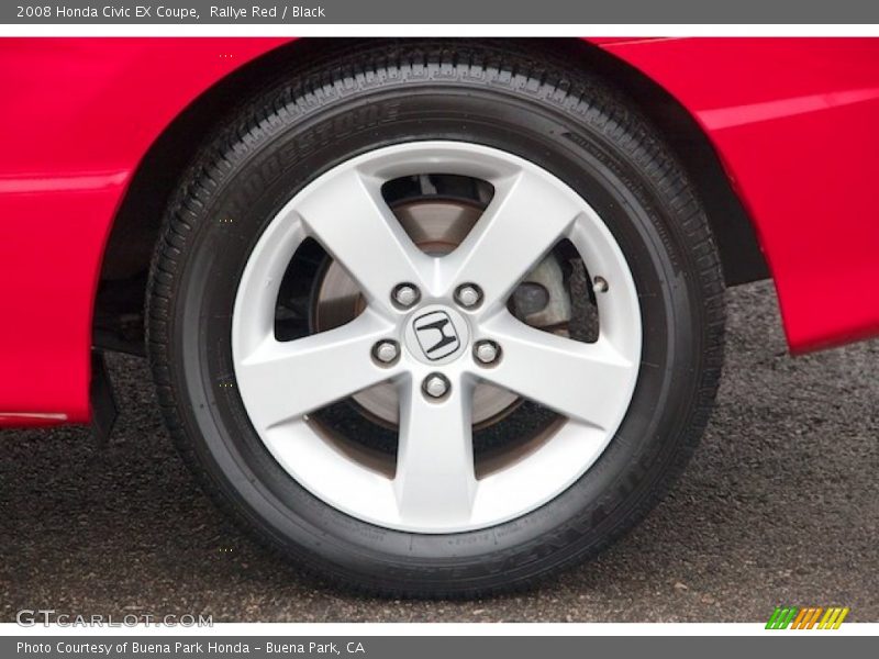 Rallye Red / Black 2008 Honda Civic EX Coupe
