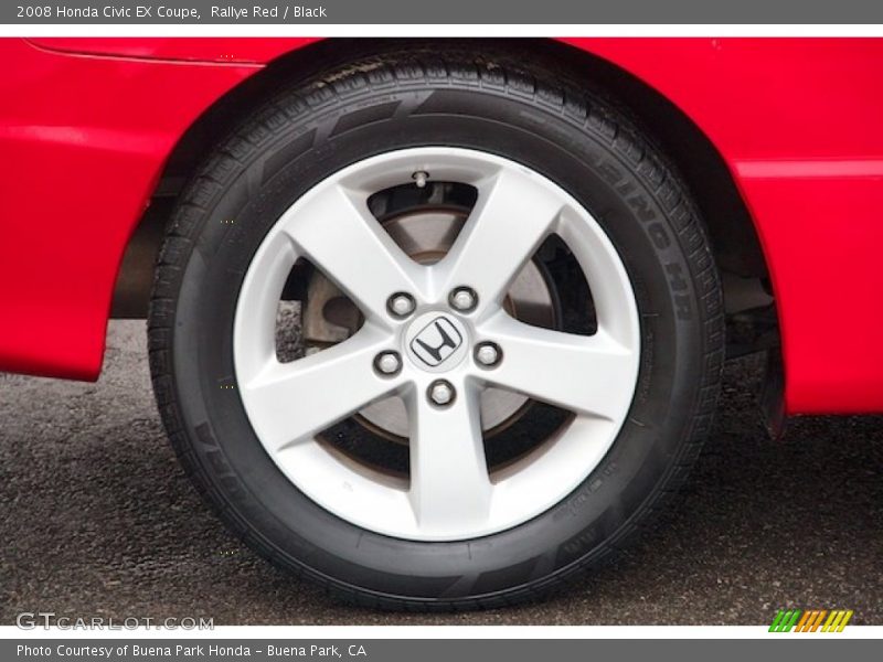 Rallye Red / Black 2008 Honda Civic EX Coupe