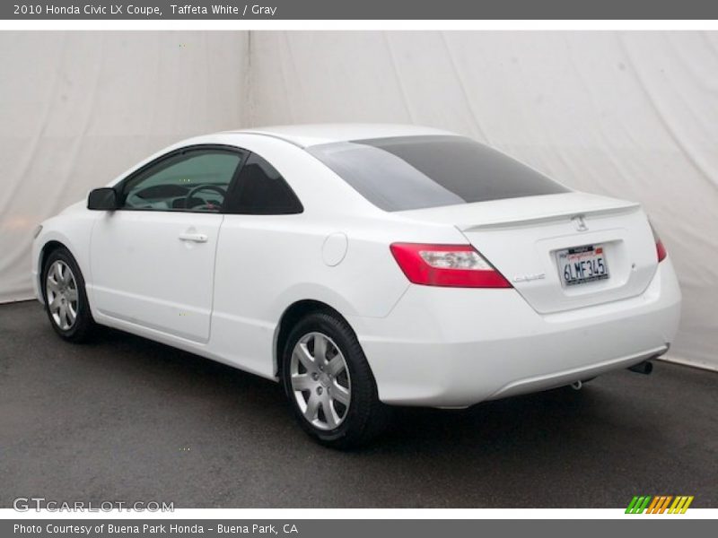 Taffeta White / Gray 2010 Honda Civic LX Coupe