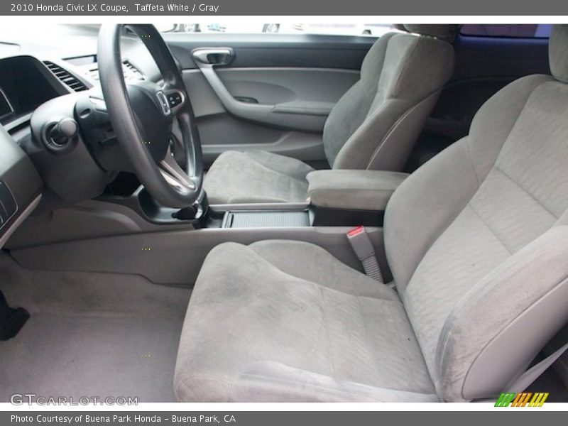 Taffeta White / Gray 2010 Honda Civic LX Coupe