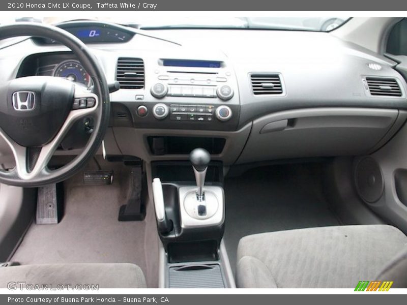 Taffeta White / Gray 2010 Honda Civic LX Coupe