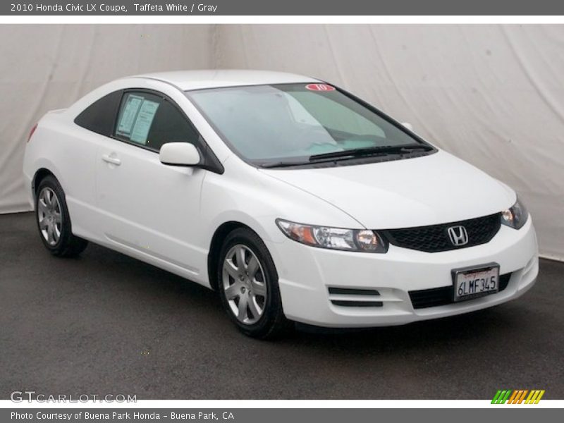 Taffeta White / Gray 2010 Honda Civic LX Coupe