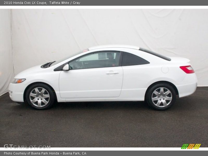 Taffeta White / Gray 2010 Honda Civic LX Coupe