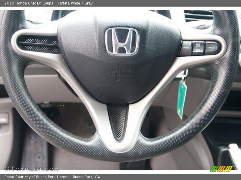 Taffeta White / Gray 2010 Honda Civic LX Coupe