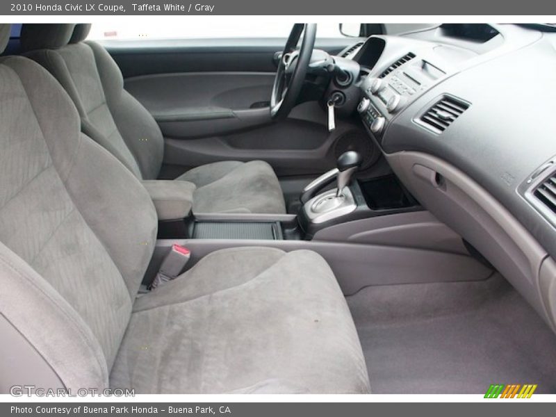 Taffeta White / Gray 2010 Honda Civic LX Coupe