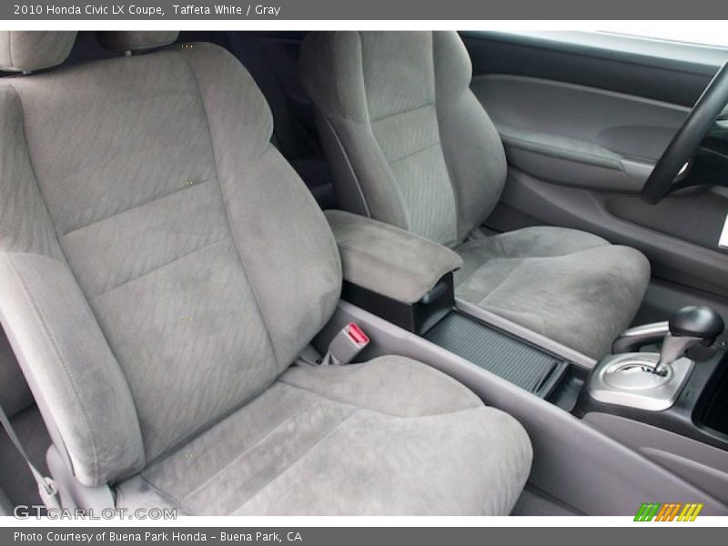 Taffeta White / Gray 2010 Honda Civic LX Coupe