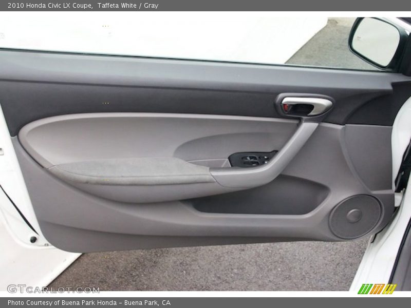 Taffeta White / Gray 2010 Honda Civic LX Coupe