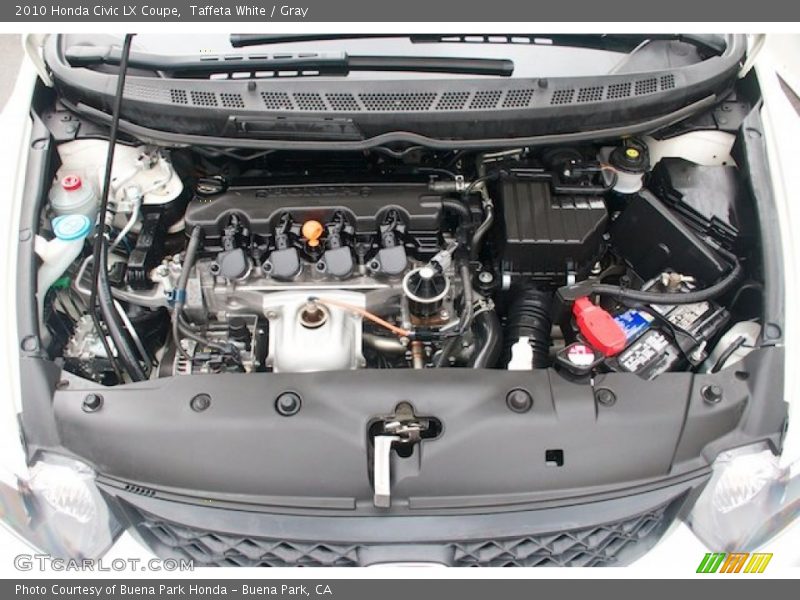 Taffeta White / Gray 2010 Honda Civic LX Coupe