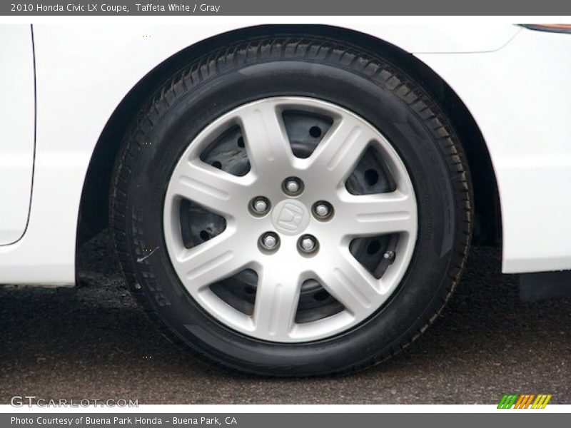 Taffeta White / Gray 2010 Honda Civic LX Coupe