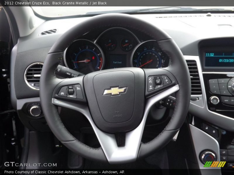 Black Granite Metallic / Jet Black 2012 Chevrolet Cruze Eco