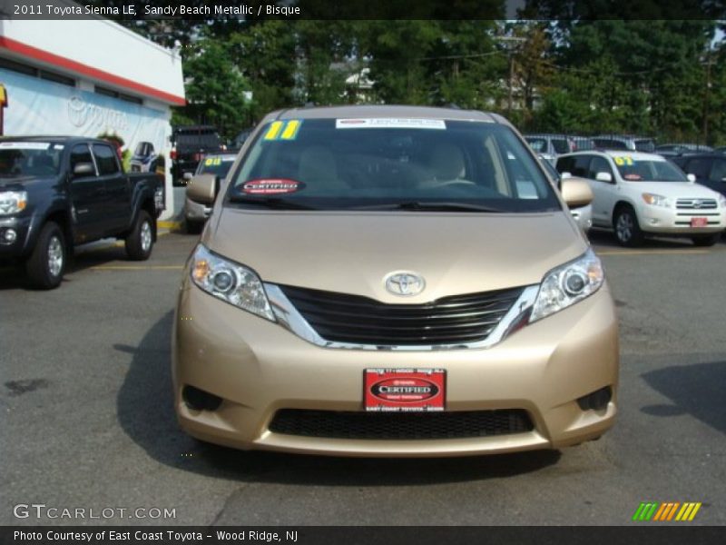 Sandy Beach Metallic / Bisque 2011 Toyota Sienna LE