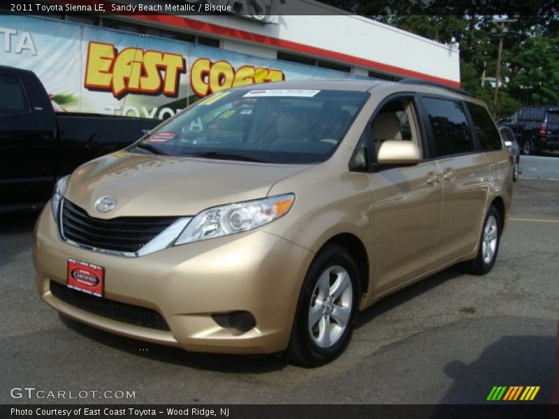 Sandy Beach Metallic / Bisque 2011 Toyota Sienna LE