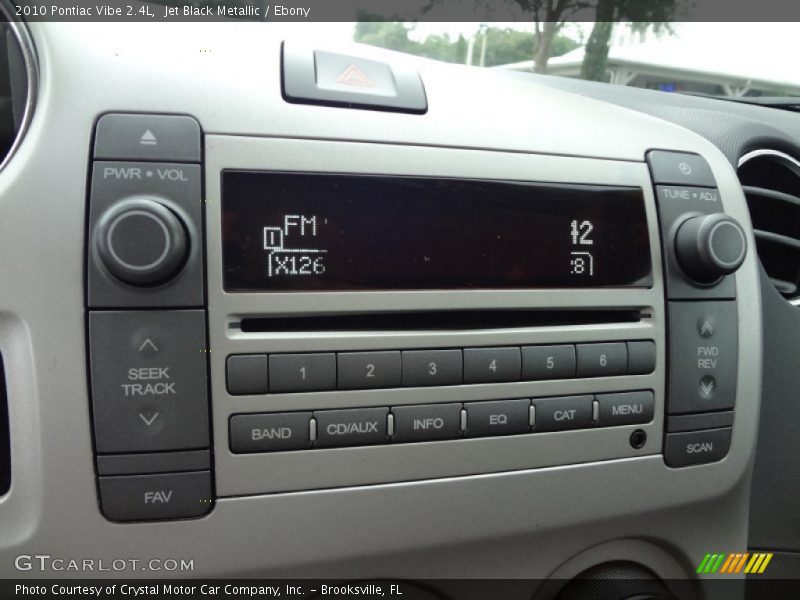 Jet Black Metallic / Ebony 2010 Pontiac Vibe 2.4L