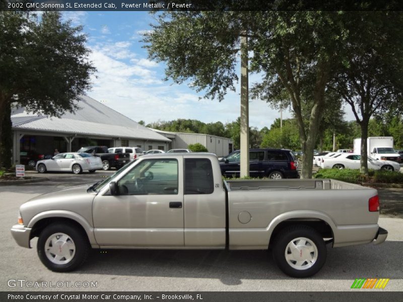 Pewter Metallic / Pewter 2002 GMC Sonoma SL Extended Cab