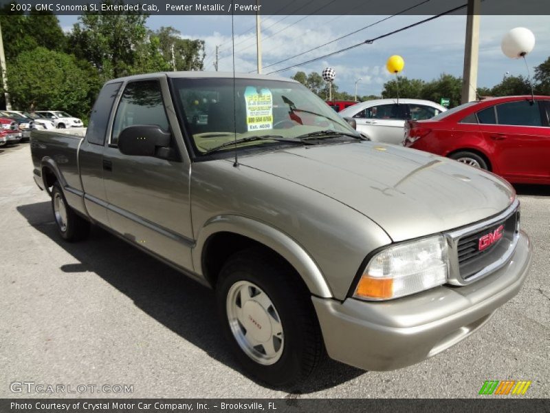 Pewter Metallic / Pewter 2002 GMC Sonoma SL Extended Cab