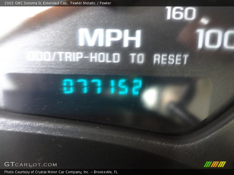Pewter Metallic / Pewter 2002 GMC Sonoma SL Extended Cab