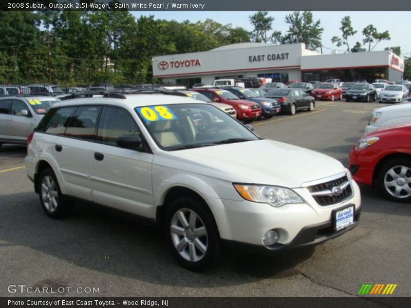 Satin White Pearl / Warm Ivory 2008 Subaru Outback 2.5i Wagon