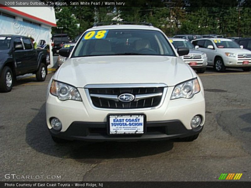 Satin White Pearl / Warm Ivory 2008 Subaru Outback 2.5i Wagon