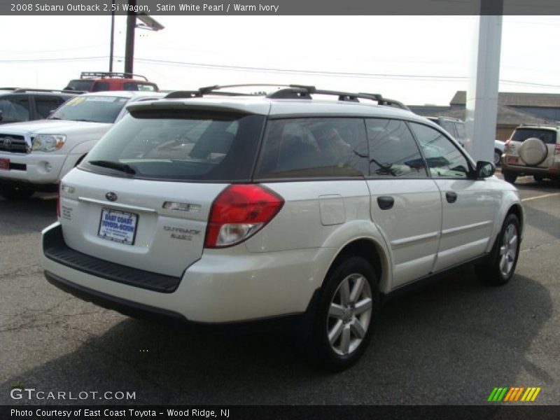 Satin White Pearl / Warm Ivory 2008 Subaru Outback 2.5i Wagon