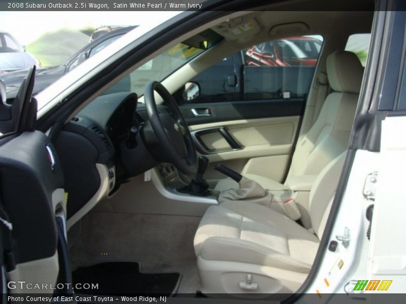 Satin White Pearl / Warm Ivory 2008 Subaru Outback 2.5i Wagon