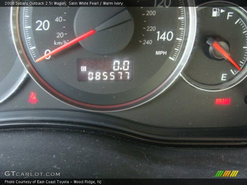 Satin White Pearl / Warm Ivory 2008 Subaru Outback 2.5i Wagon