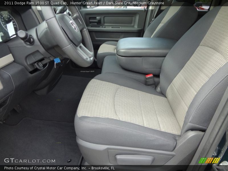 Hunter Green Pearl / Dark Slate Gray/Medium Graystone 2011 Dodge Ram 1500 ST Quad Cab