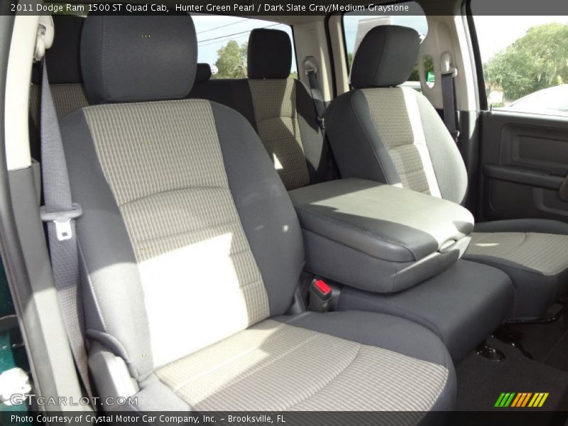 Hunter Green Pearl / Dark Slate Gray/Medium Graystone 2011 Dodge Ram 1500 ST Quad Cab