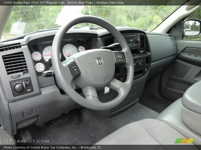 Electric Blue Pearl / Medium Slate Gray 2008 Dodge Ram 1500 SXT Regular Cab