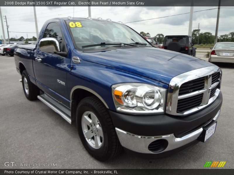 Electric Blue Pearl / Medium Slate Gray 2008 Dodge Ram 1500 SXT Regular Cab