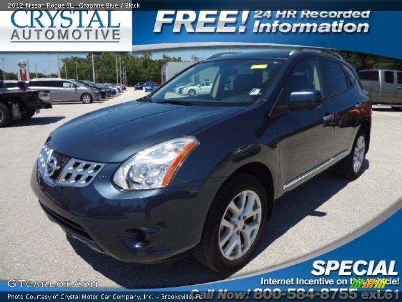 Graphite Blue / Black 2012 Nissan Rogue SL