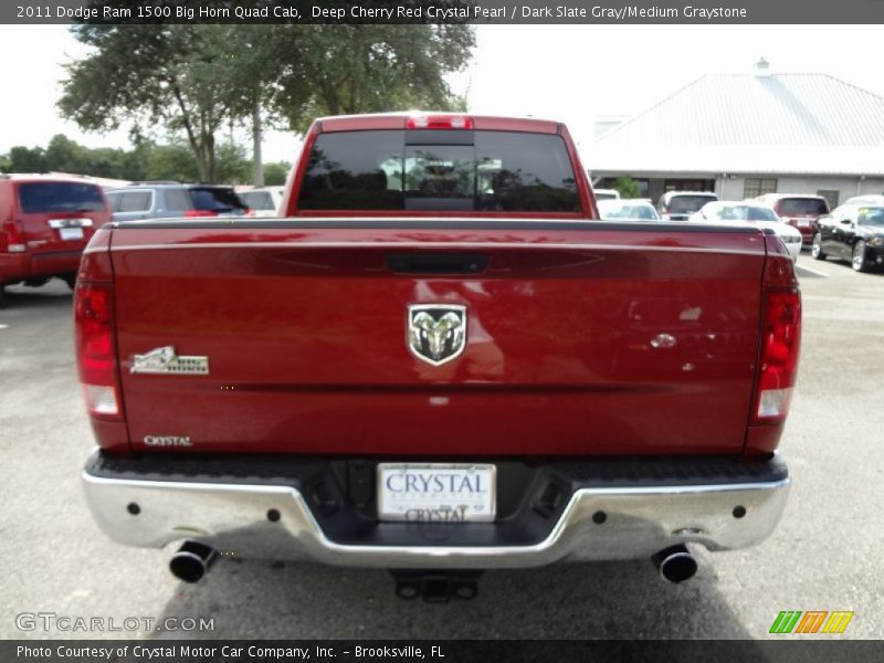 Deep Cherry Red Crystal Pearl / Dark Slate Gray/Medium Graystone 2011 Dodge Ram 1500 Big Horn Quad Cab