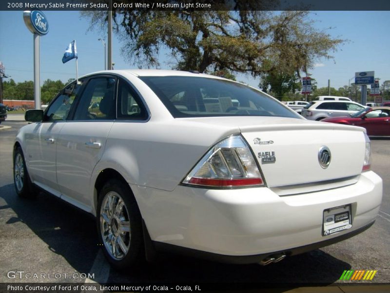 Oxford White / Medium Light Stone 2008 Mercury Sable Premier Sedan