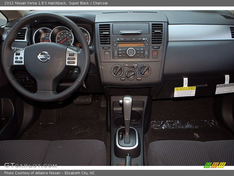 Super Black / Charcoal 2012 Nissan Versa 1.8 S Hatchback