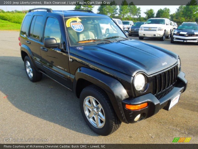 Black Clearcoat / Light Taupe/Dark Slate Gray 2003 Jeep Liberty Limited