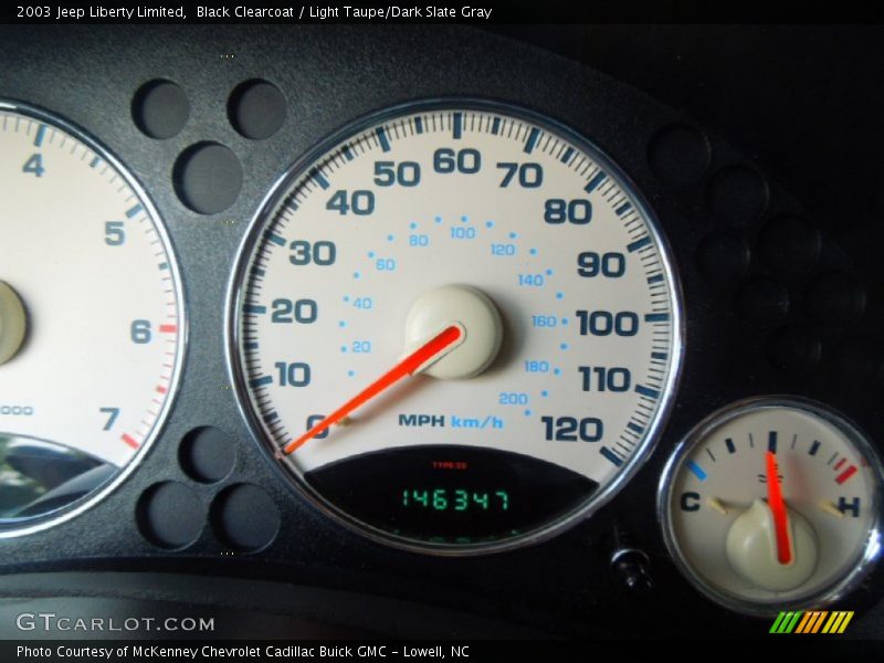 Black Clearcoat / Light Taupe/Dark Slate Gray 2003 Jeep Liberty Limited