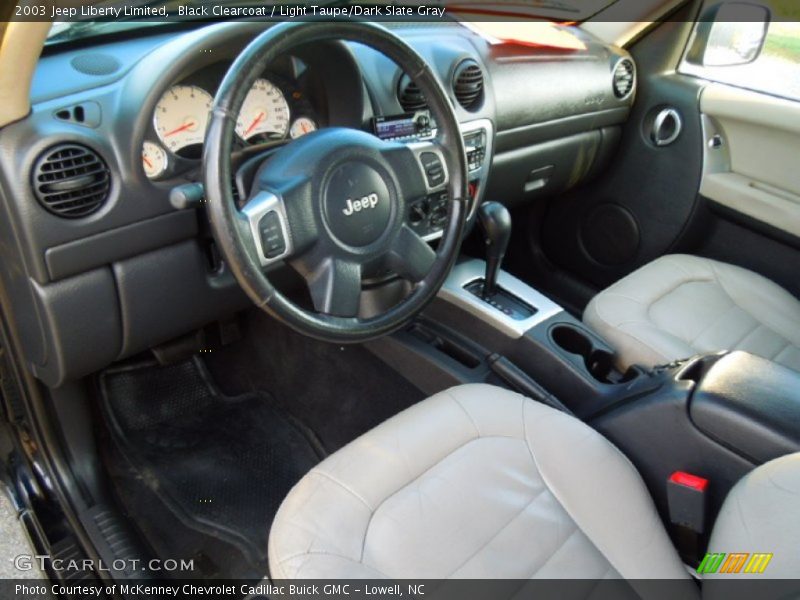 Black Clearcoat / Light Taupe/Dark Slate Gray 2003 Jeep Liberty Limited