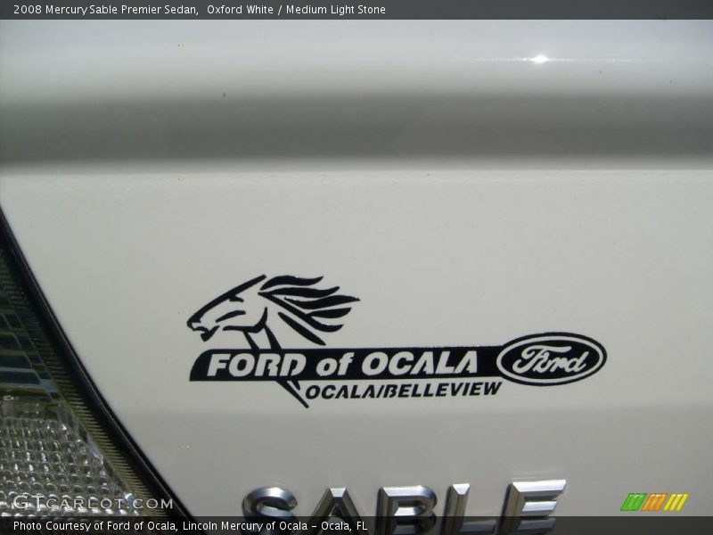 Oxford White / Medium Light Stone 2008 Mercury Sable Premier Sedan
